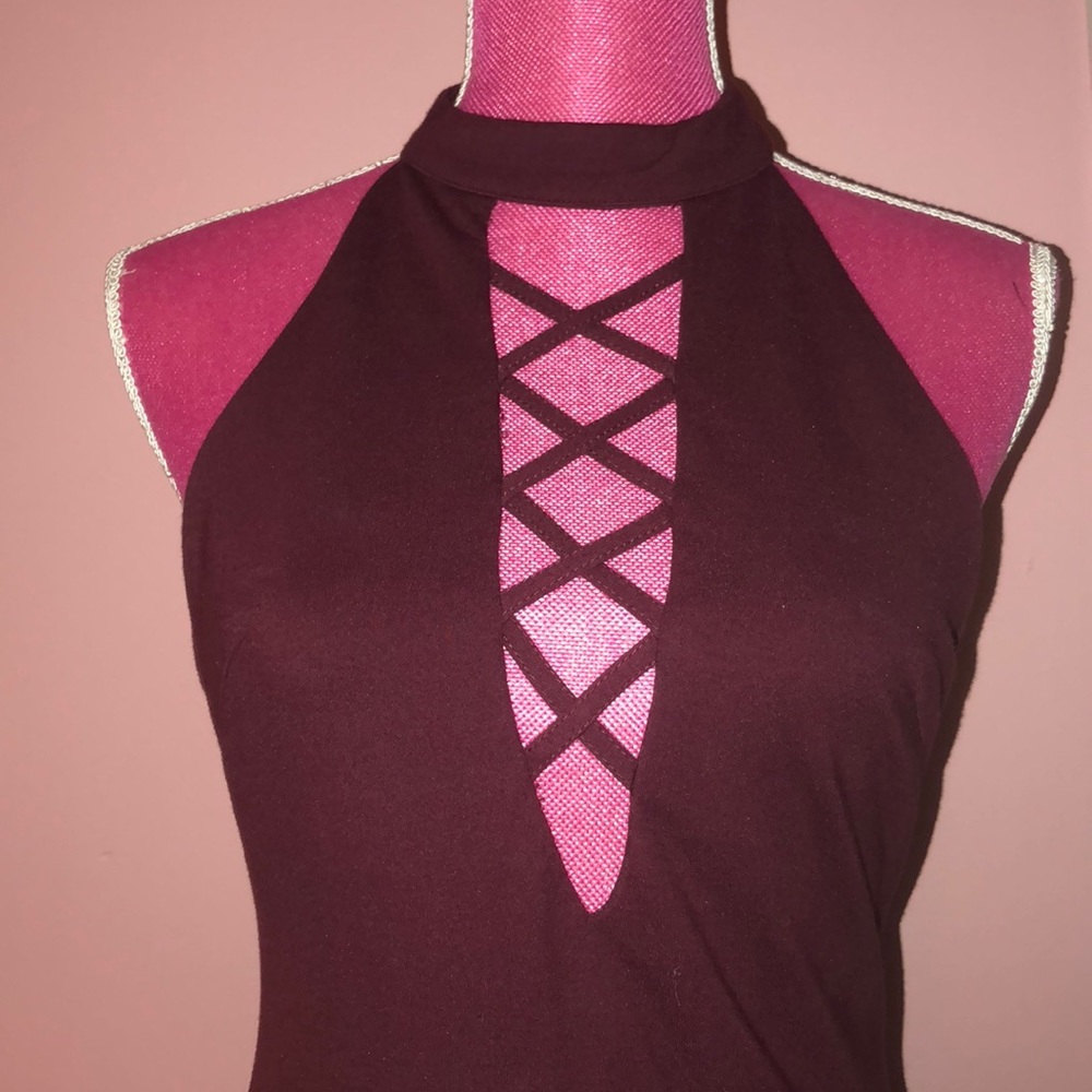 Burgundy dress